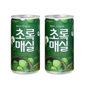 웅진 초록매실 주스 음료 초록 매실 캔 180ml 90캔