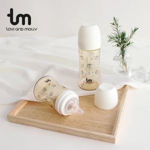 [토비앤몰리] PPSU 트윈젖병 돗바니(화이트) 180ml/280ml 노꼭지 그로미미 콜라보 브랜드