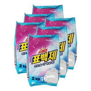 애경 스파크 산소 표백제 흰옷을 더 하얗게 2kg 6개 분말세제 빨래