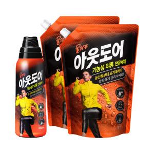 애경 울샴푸 아웃도어 용기 800ml 1개 + 캡리필 1L 2개