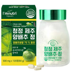 아임뉴트리 청정 제주 양배추환 양배추 정 500mg x 120정 1박스