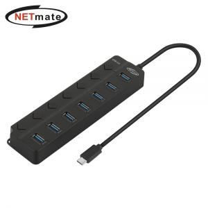 NETmate NM-UBC305 USB3.0 Type C 7포트 허브 (블랙) (밀알)