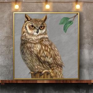 [감동갤러리] 부엉이그림 액자 50G OWL7 풍수그림 돈들어오는