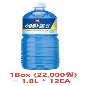 에이원 A1 4계절 식물성 에탄올 워셔액 1.8L 1박스 12개