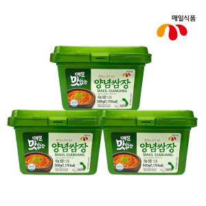 [매일식품] 생마늘을 갈아 넣은 맛있는 양념 쌈장 500g x 3개