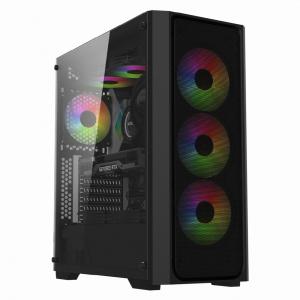 :BRAVOTEC SWORD S830 RGB 타이탄 글래스 컴퓨터 PC 케이스 (블랙)