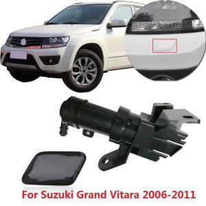 야간 밀폐CAPQX For Suzuki Grand Vitara 2006-2011 프론트 헤드 라이트 와셔 노즐 램프 커버 스프레이 제