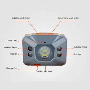 야간 밀폐야외 LED 휴대용 충전 유도 헤드램프, 헤드라이트 손전등 스위치, 초경량 방수 캠핑 하이킹용