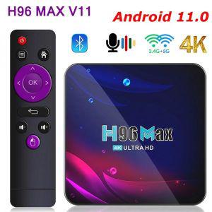 TV 셋톱 박스 스마트 수신기 OTT H96 맥스 안드로이드 11 4K Hd 음성 5G Wifi 블루투스 미디어 플레이어 HD