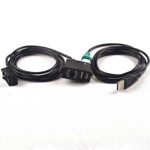 USB Aux 스위치 + 케이블 어댑터 12PIN BMW E85 E86 Z4 E83 X3 미니 쿠퍼