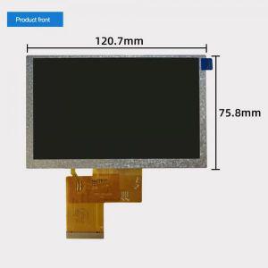 TFT LCD IPS 디스플레이 스크린 모듈, RGB 인터페이스, HD 800x480 해상도, 스크린, 50 핀, 800:1 대비, 5