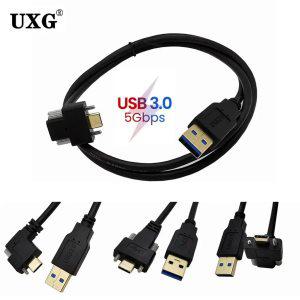 USB 30 A 수USB 31 C 타입 USBC 듀얼 나사 잠금 수 데이터 케이블 표준 USB30 패널 마운트 타입