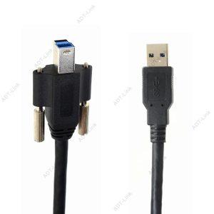 USB 프린터 케이블 USB 유형 B Male to A Male USB 30 케이블 나사 잠금 기계 비전 카메라 Epson HP ZJiang