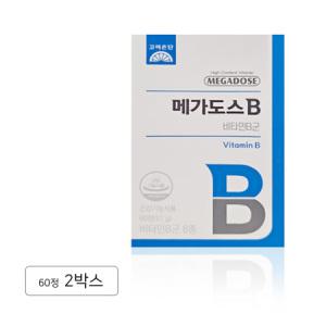 고려은단 메가도스B 비타민B군 850mg 60정 2통 고함량 활력 수용성비타민 TD_MC