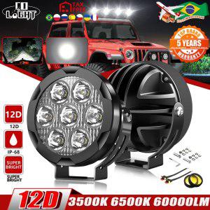 CO LIGHT 자동차 안개등용 LED 작업등 바, 5 인치, 12V, 24V, 60000LM, 3500K, 6500K, 4x4 오프로드 오토바