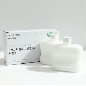 숲에서 S200 S250 피톤치드 휘산기 산림욕기 천연 편백 리필액 600ml 4통