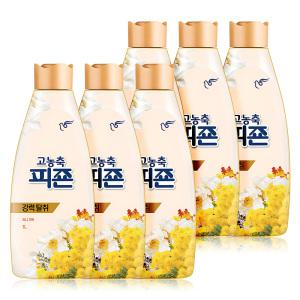 고농축 피죤 강력탈취 섬유유연제 써니 가든 1L x 6개