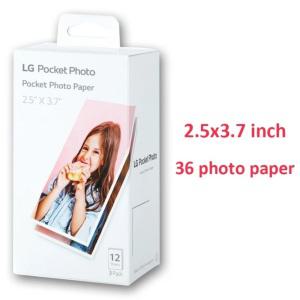 LG PC389P PC389S PC389 스냅 포토 프린터 인화지 36 매 PT3013 2.5x3.7 인치 36장