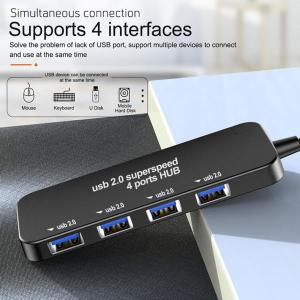 고속 USB 2.0 허브 케이블 분배기, 멀티 장치 컴퓨터 노트북 데스크탑 PC용, 어댑터, 4 포트