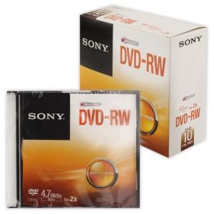 SONY DVD레코더 DVD-RW 4.7GB 2x 10P CD레코더 레코더 영상플레이어