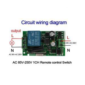 110V 433Mhz 원격 AC 릴레이 차고 스위치 게이트 GERMA범용 250V 무선 제어 220V 1CH 수신기 모듈 모터 문