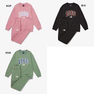 [노스페이스키즈](대구신세계)NM5MP54 키즈 1966 로고 스 세트 KS 1966 LOGO SWEAT SET