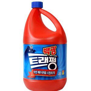 트래펑 백광 트레펑 4L 뚫어뻥 막힌 하수구 변기 화장실 뚜러뻥 세면대 뚫는약