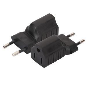 암컷 플러그 소켓 컨버터 블랙 10A 110V 250V 브라질 스위스 이탈리아 덴마크 노르웨이 EU 40mm 2 핀 수 일