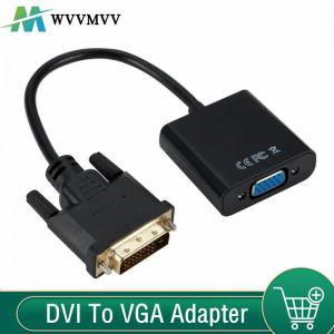 dvi케이블 PC 컴퓨터 모니터용 비디오 케이블 컨버터 WvvMvv 1080P DVI-D DVI-VGA 어댑터 24 1 25 핀-15 핀