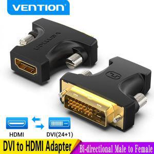 dvi케이블 Vention 프로젝터용 DVI-HDMI 어댑터 양방향 DVI D 24 1 수-HDMI 암 케이블 커넥터 컨버터 HDMI-