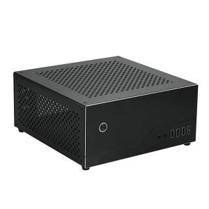 Goodisory SR01 알루미늄 Mini-ITX HTPC 소프트 라우터 컴퓨터 케이스 6 COM 포트 지원 (블랙)