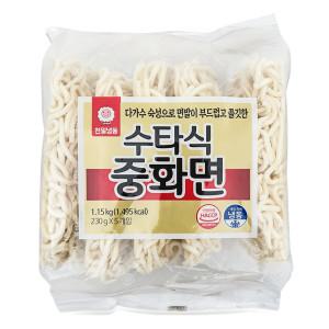 업소용 대용량 냉동 천일식품 수타중화면 235g 5입 1.15kg  중식면 짜장면