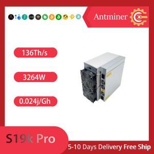 Antminer 비트코인 채굴 기계, S19k 프로 136T, S19, S21Hyd, S19PRO, E9, 무료 배송