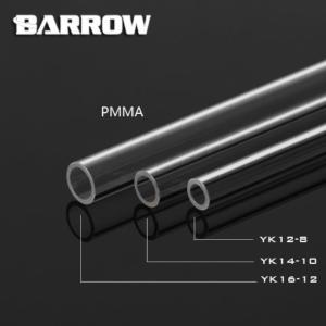 Barrow 투명 PMMA 아크릴 하드 튜브 PETG 경질 파이프, 수냉 시스템 YK14-10 OD 12mm, 500mm