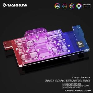 Barrow GPU 워터 블록, ASUS 듀얼 RTX3070 O8G/8G 그래픽 카드 쿨러, 5V ARGB 3 핀 SYNC BS-ASD3070-PA