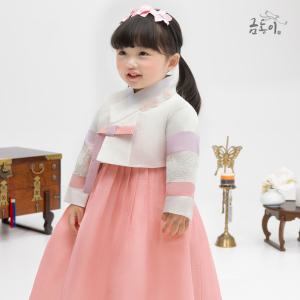 [금동이한복]AW138 여둥근꽃패치 아동한복 여아한복