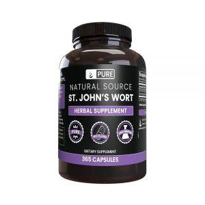 Pure Organic Ingredients 7407239818 Original St. John's Wort (365 Capsules) No Magnesium Or Rice Fil