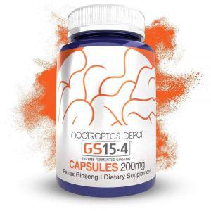 Nootropics Depot 6683953089 GS15-4 Panax 인삼 추출물 캡슐 | 200mg 60개 아유르베다 허브 천연 강장제