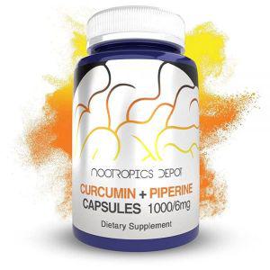 Nootropics Depot 5769832651 커큐민 + 피페린 캡슐 | 1000mg 6mg 60개