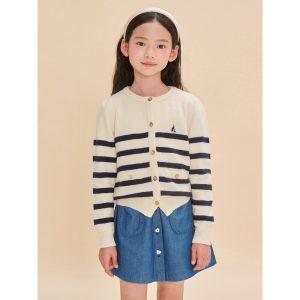 BEANPOLE KIDS 여아 스트라이프 플레인 카디건 아이보리 BI475AG010 1071721