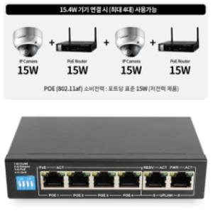 시시티비 스위치허브 60W CCTV 6포트 이더넷