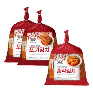 종가집 포기 배추김치 1kg X 2총각김치 900g X 1혼합팩 643889