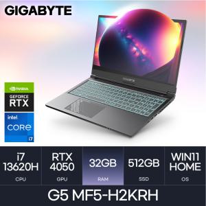 GIGABYTE 기가바이트 G5 MF5-H2KRH i7-13620H/RTX4050 Win11 (D5-32GB/512GB) HMC