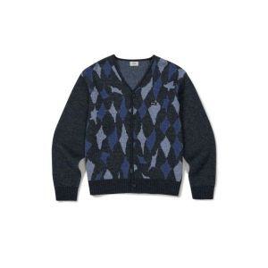 [Mmlg] TWIST UNION CARDIGAN (BLUE) 482919