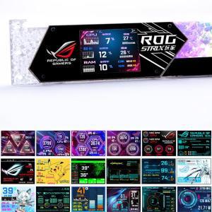 그래픽 비디오 카드 브래킷 VGA 홀더, 2.2 인치 LCD 디스플레이 지원, RGB CPU RAM 모니터 AIDA64, PC 게이