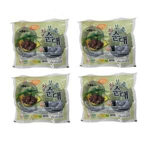 예우리 부추 찰순대 1kg x 4 간편한 맛있는 요리 혼밥 식사 간식 야식 안주