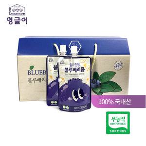 학교급식납품 국내산 100% 진한 블루베리즙 정성담은 과즙주스 80ml X30팩