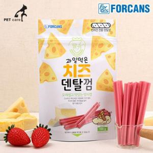 포켄스 과일먹은 치즈 덴탈껌 딸기 100g