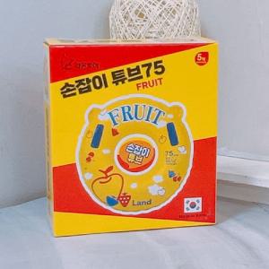 손잡이 튜브 75cm(후르츠)원형 물놀이용품 캐릭터 아기 아이 아동용 어린이 유아 물놀이