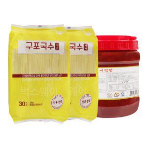 구포국수 소면 (3kgx2개)+대운 비빔장 2kg -비빔국수